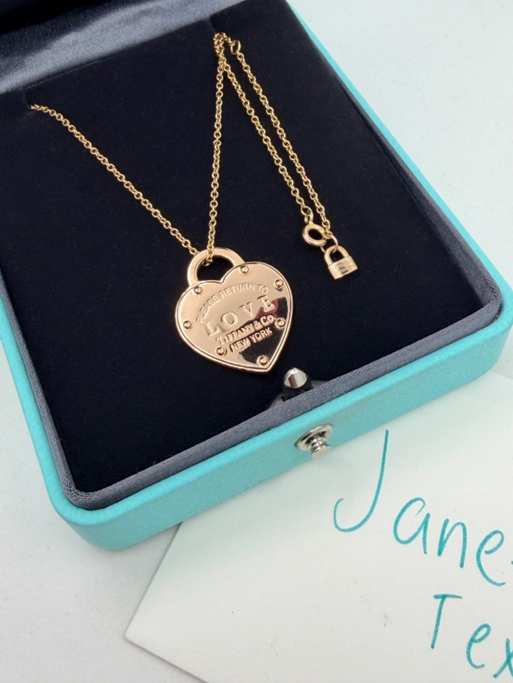Tiffany & Co. 18k Rose Gold Return to Love Pendant Necklace, 18-20